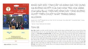 Hạ đường huyết, phát hiện mới về Trà hoa vàng Gia Lai 1 Hạ đường huyết, công dụng của cao hoa trà hoa vàng Gia Lai được công bố trên Tạp chí Y học Việt Nam