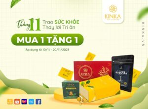 Chương trình khuyến mãi mừng Tháng 11 - tháng Tri Ân của KINKA Tea & Coffee 8 Khuyến mãi mua 1 tặng 1 - tháng 11