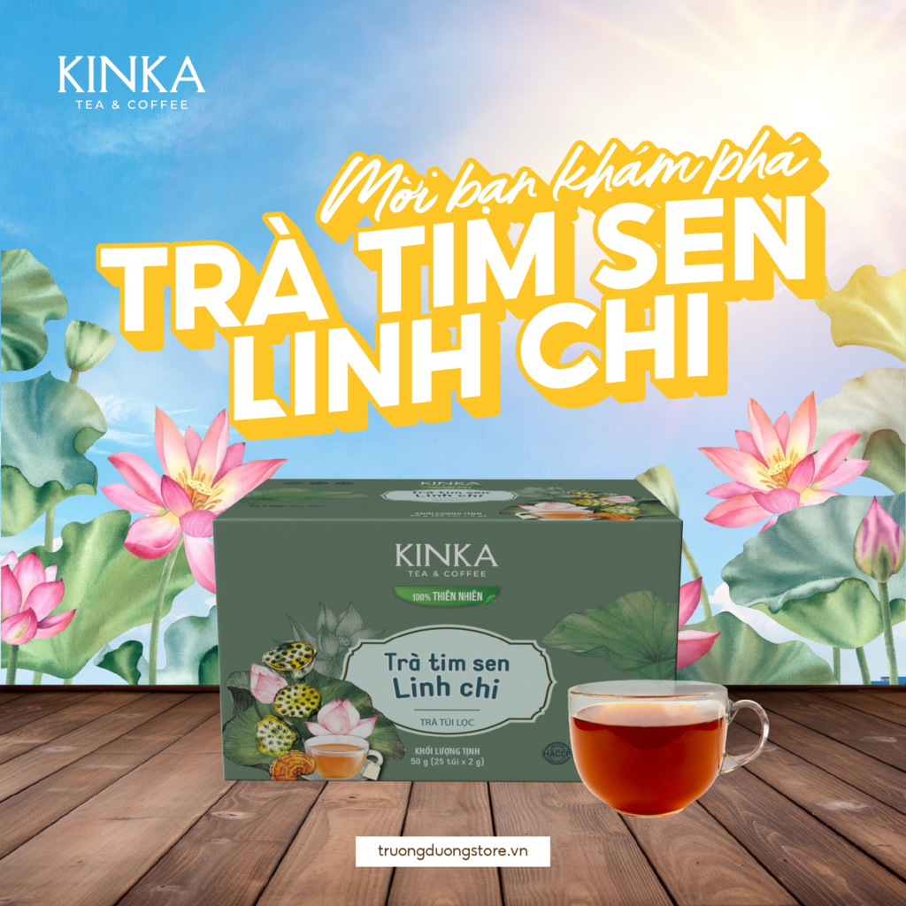 🌿 KHÁM PHÁ TRÀ TIM SEN LINH CHI KINKA – BÍ QUYẾT NGỦ NGON & SỐNG KHỎE TỪ TỰ NHIÊN 🌿 1 tim sen linh chi