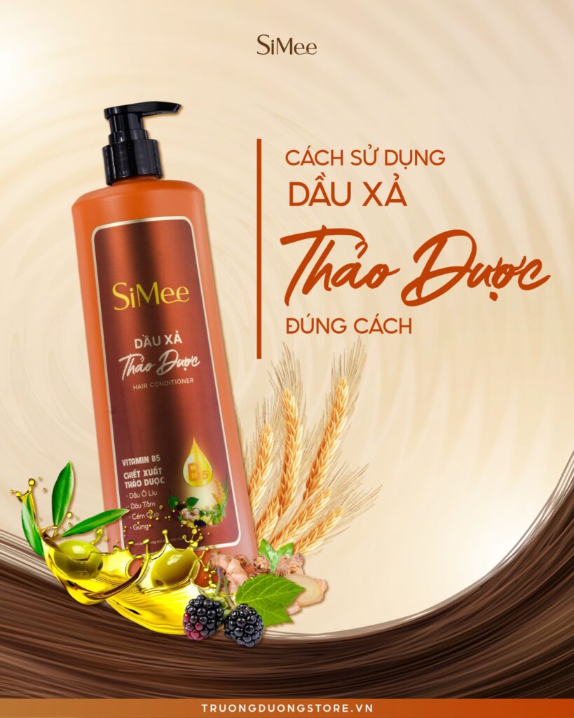 5 Bước Dùng Dầu Xả Thảo Dược Đúng Cách Cho Mái Tóc Mềm Mượt Chuẩn Spa 1 dau xa