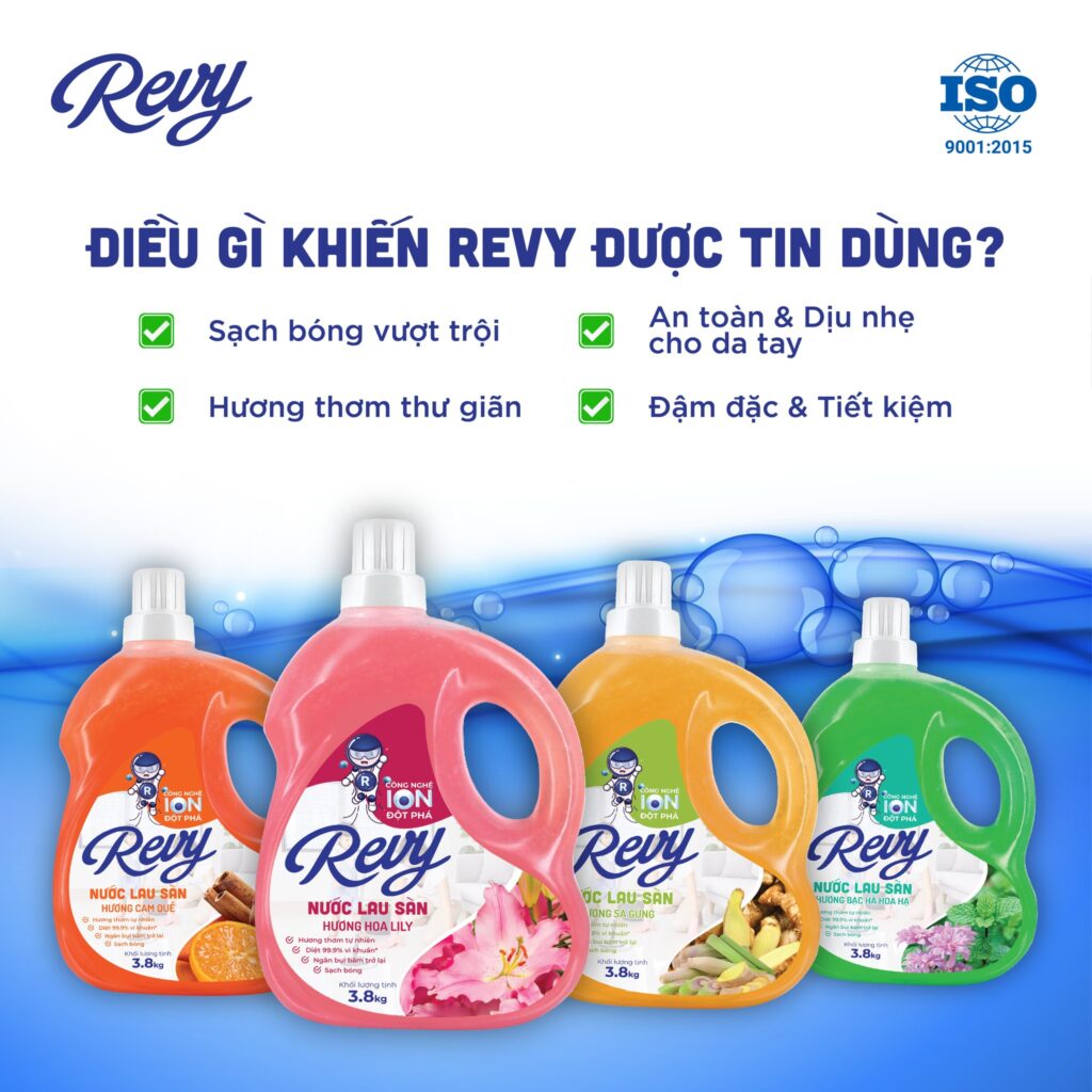 5 Bí Quyết Giữ Nhà Sạch Bóng Với Nước Lau Sàn Revy 3 nước lau sàn