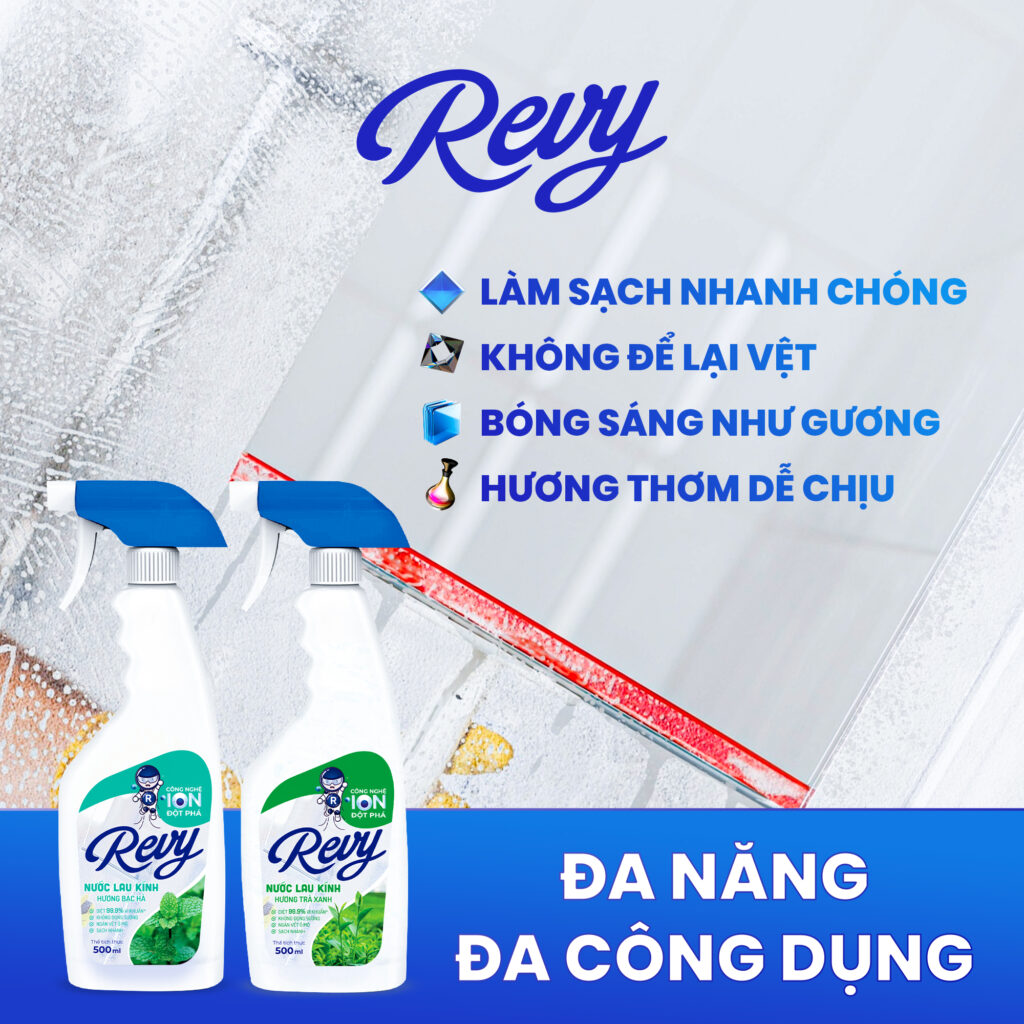 3 Lý Do Vì Sao Bạn Nên Chọn Nước Lau Kính Revy – Sạch Trong, Ngăn Ố Mờ, Không Đọng Sương NLK 3
