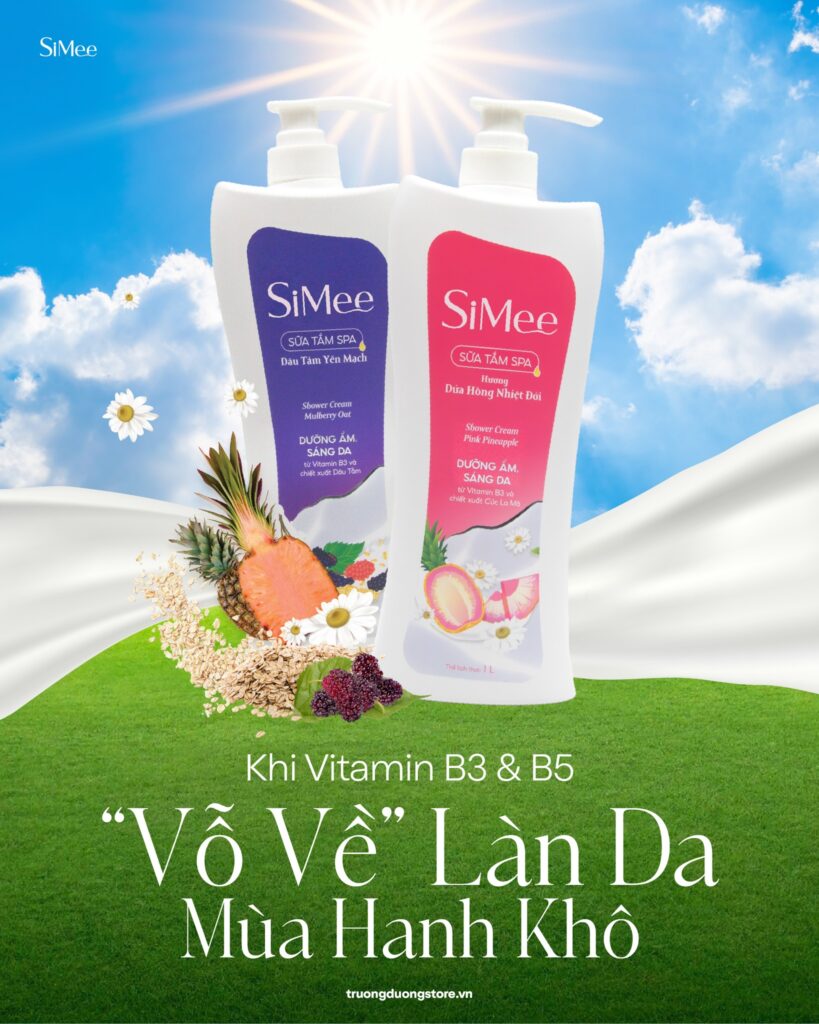 5 LÝ DO SỮA TẮM SIMEE VỚI VITAMIN B3 & B5 LÀ “CỨU TINH” CHO LÀN DA MÙA HANH KHÔ 1 simee