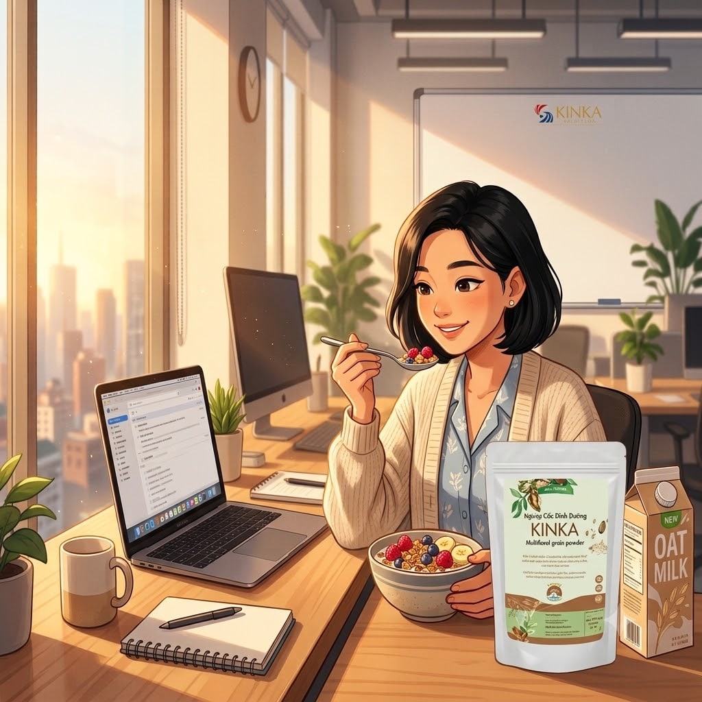 Bữa sáng dinh dưỡng cho dân văn phòng: Giải pháp từ bột ngũ cốc KINKA chỉ trong 2 phút 1 Bữa sáng dinh dưỡng cho dân văn phòng: Giải pháp từ bột ngũ cốc KINKA chỉ trong 2 phút 324e26e7 c92e 4575 9dcc 515acda9fcd5