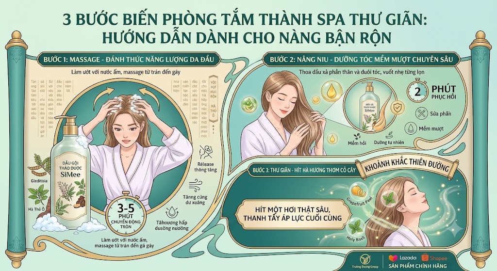 3 Bước "Home Spa" Với Dầu Gội Thảo Dược SiMee Giúp Nàng Thư Giãn Sau Một Ngày Dài 953da928 0b2e 4696 93fa 09d500c841d0