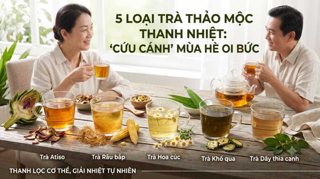 Top 5 loại trà giải nhiệt mùa hè giúp thanh lọc cơ thể từ bên trong tra thao moc kinka