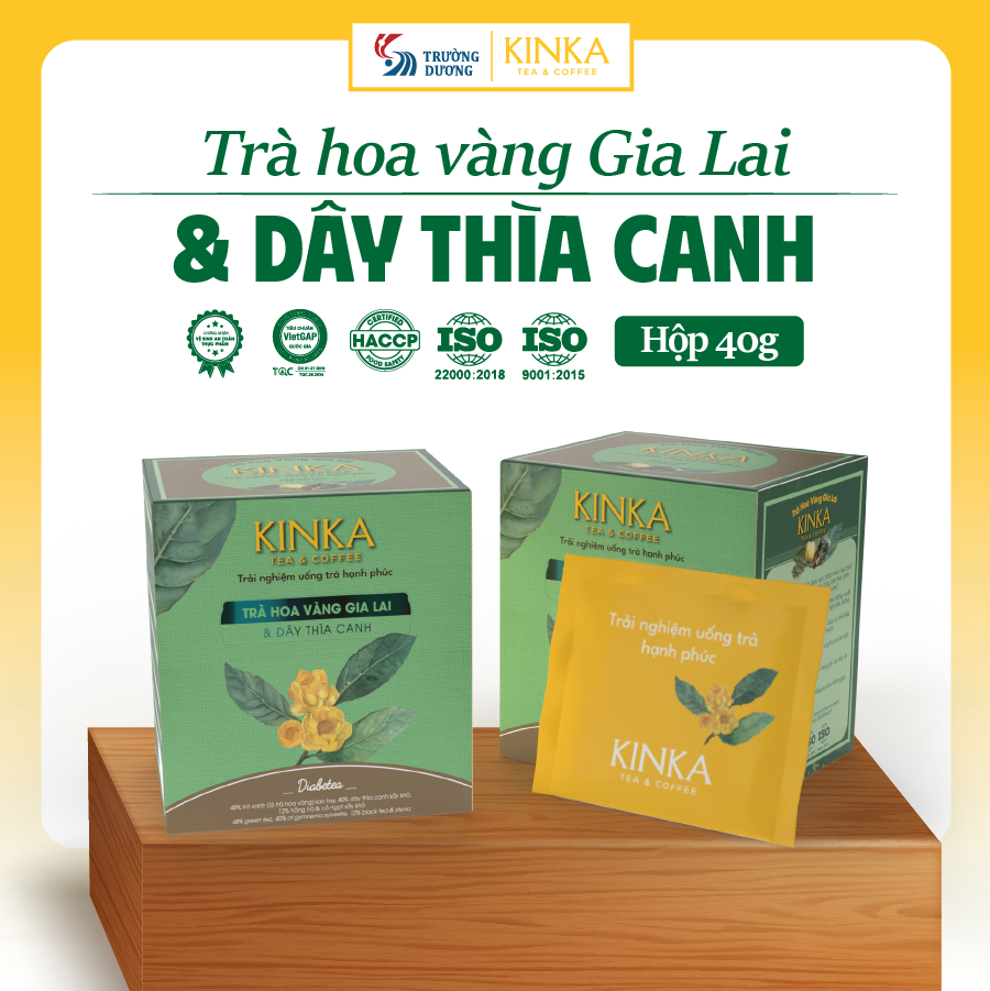 KINKA Diabetea — Trà Hoa Vàng Gia Lai & Dây Thìa Canh: Thành Phần, Cách Dùng, Giá Bán thv day thia canh 01